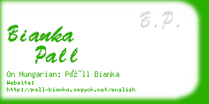 bianka pall business card